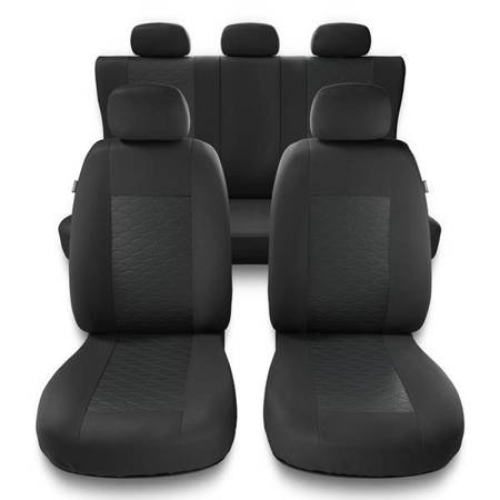 Coprisedili per Lancia Y, Ypsilon I, II, III, IV (1985-2019) - fodere  sedili universali - set coprisedili auto - Auto-Dekor - Comfort - nero nero