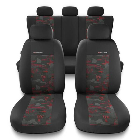 Coprisedili per Volkswagen Passat CC (2008-2011) - fodere sedili universali - set coprisedili auto - Auto-Dekor - Elegance - rosso