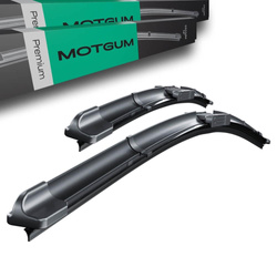 Spazzole tergicristallo anteriori per Nissan Juke Crossover (07.2010-03.2017) - tergicristalli auto - lame tergilunotto - Motgum - spazzole piatte Premium