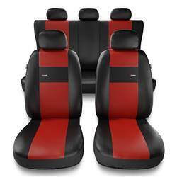 Coprisedili per Alfa Romeo 156 I, II (1997-2007) - fodere sedili universali - set coprisedili auto - Auto-Dekor - X-Line - rosso