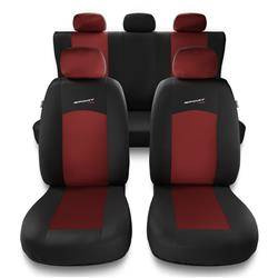 Coprisedili per Alfa Romeo 159 (2005-2011) - fodere sedili universali - set coprisedili auto - Auto-Dekor - Sport Line - rosso