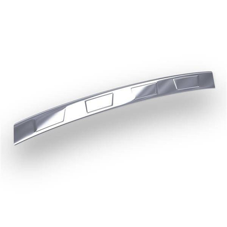 Protezione per paraurti posteriore in acciaio per Suzuki Vitara II FL SUV (5 porte) - (2018-....) - Croni - 4 Trapezi - argento (lucido)