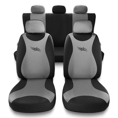 Coprisedili per Toyota RAV4 I, II, III, IV (1994-2019) - fodere sedili universali - set coprisedili auto - Auto-Dekor - Turbo - argento