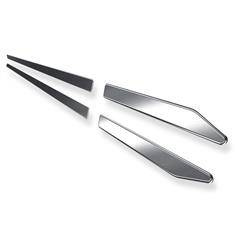 Listelli di protezione laterali in acciaio per Opel Corsa D Hatchback (3 porte) - (2006-2014) - Croni - W - argento (opaco)