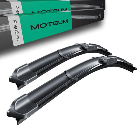 Spazzole tergicristallo anteriori per Volkswagen Golf IV Hatchback, Variant (06.2002-06.2006) - tergicristalli auto - lame tergilunotto - Motgum - spazzole piatte Premium