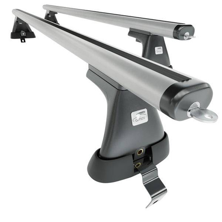 Barre portatutto in alluminio per Renault Megane mk III Hatchback (2008-2016) - portapacchi auto colore argento - portabagagli barre da tetto - Amos - K-P - Aero - senza punti di fissaggio di serie