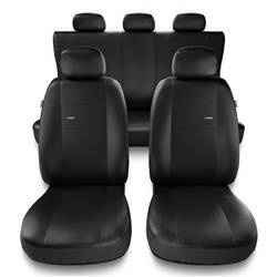 Coprisedili per Alfa Romeo 166 I, II, III (1998-2007) - fodere sedili universali - set coprisedili auto - Auto-Dekor - X-Line - nero