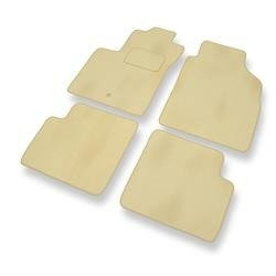 Tappetini auto in velluto per Fiat 500 (2007-2012) - tappeti auto beige - DGS Autodywan