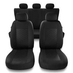 Coprisedili per Alfa Romeo 166 I, II, III (1998-2007) - fodere sedili universali - set coprisedili auto - Auto-Dekor - Modern - MP-1 (nero)