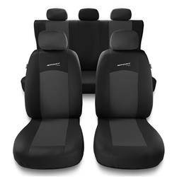 Coprisedili per Seat Ibiza I, II, III, IV, V (1984-2019) - fodere sedili universali - set coprisedili auto - Auto-Dekor - Sport Line - grigio scuro
