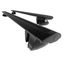 Barre portatutto in alluminio per Peugeot 207 SW (2007-2012) - portapacchi auto colore nero - portabagagli barre da tetto - Amos - Alfa - Dynamic - corrimano
