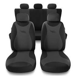 Coprisedili per Alfa Romeo 159 (2005-2011) - fodere sedili universali - set coprisedili auto - Auto-Dekor - Turbo - grigio scuro