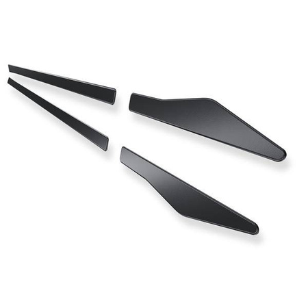 Listelli di protezione laterali in acciaio per Toyota Corolla XII Hatchback (5 porte) - (2018-....) - Croni - V - nero (buccia d'arancia)