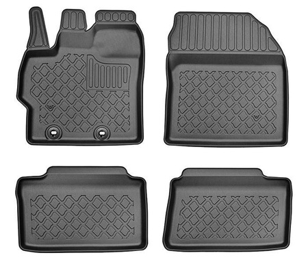 Tappetini auto in TPE per Toyota Yaris IV Hatchback (09.2020-....) - tappeti auto neri - Aristar - Guardliner - anche per la versione ibrida - completo - 4 pz.