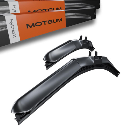 Spazzole tergicristallo anteriori per Toyota Corolla E21 Hatchback, Berlina, Station Wagon (01.2019-....) - tergicristalli auto - lame tergilunotto - Motgum - spazzole ibride X