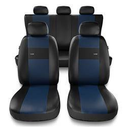 Coprisedili per Alfa Romeo 166 I, II, III (1998-2007) - fodere sedili universali - set coprisedili auto - Auto-Dekor - X-Line - blu