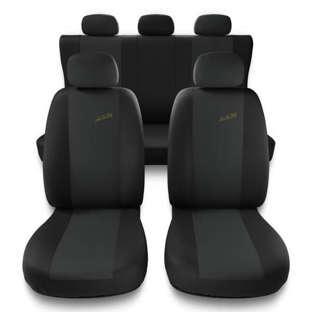 Coprisedili per Jeep Liberty (2002-2012) - fodere sedili universali - set coprisedili auto - Auto-Dekor - XR - grigio scuro