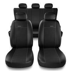 Coprisedili per Alfa Romeo 156 I, II (1997-2007) - fodere sedili universali - set coprisedili auto - Auto-Dekor - Premium - misura A - nero