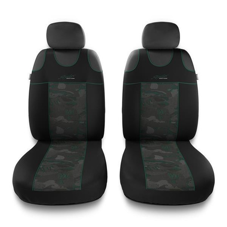 Coprisedili anteriori universali per Volkswagen Polo II, III, IV, V, VI (1981-2019) - Auto-Dekor - Stylus 1+1 - verde