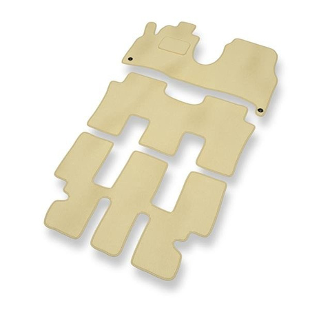 Tappetini auto in velluto per Fiat Ulysse II (2002-2010) - tappeti auto beige - DGS Autodywan