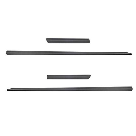Protezioni laterali nere per Citroen C1 Hatchback (3 porte) - (2005-2011) - (lunghezza protezioni: 1187mm; 425mm) - Rider