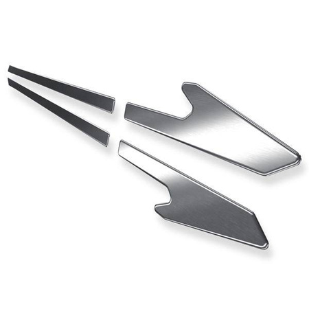 Listelli di protezione laterali in acciaio per Kia Ceed I ED Station Wagon (5 porte) - (2009-2012) - Croni - Y - argento (opaco)