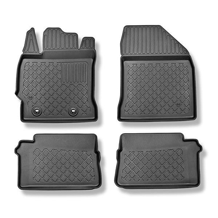 Tappetini auto in TPE per Toyota Auris II Hatchback (01.2013-12.2018) - tappeti auto neri - Aristar - Guardliner - anche per la versione ibrida - completo - 4 pz.