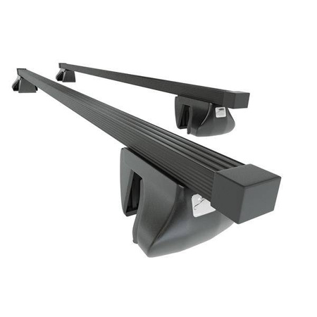Barre portatutto in acciaio per Citroen C5 Aircross SUV (2019-....) - portapacchi auto colore nero - portabagagli barre da tetto - Amos - Alfa - O - corrimano