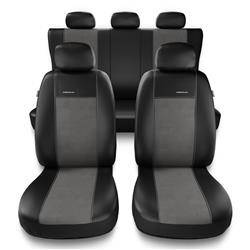 Coprisedili per Alfa Romeo 156 I, II (1997-2007) - fodere sedili universali - set coprisedili auto - Auto-Dekor - Premium - misura A - grigio