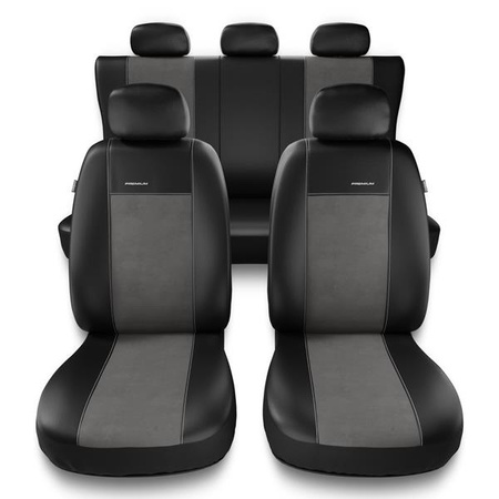 Coprisedili per Alfa Romeo 159 (2005-2011) - fodere sedili universali - set coprisedili auto - Auto-Dekor - Premium - misura A - grigio