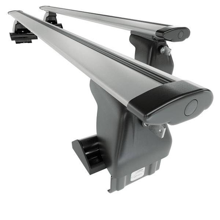 Barre portatutto in alluminio per Toyota Yaris mk II Hatchback (2006-2011) - portapacchi auto colore argento - portabagagli barre da tetto - Amos - D-4 - Dynamic - senza punti di fissaggio di serie