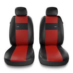 Coprisedili anteriori per Nissan Navara II, III, IV (1998-2023) - fodere sedili universali - set coprisedili auto - Auto-Dekor - X-Line 1+1 - rosso