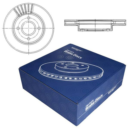 2x dischi freno per Ford Cougar EC Coupé (1998-2001) - ventilati - 260mm - Tomex - TX 70-43 (asse anteriore)