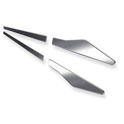 Listelli di protezione laterali in acciaio per Mercedes-Benz Classe A W176 Hatchback (5 porte) - (2012-2018) - Croni - V - argento (opaco)