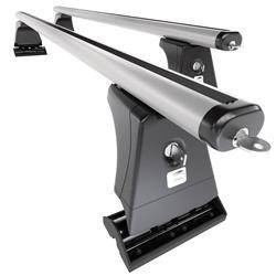Barre portatutto in alluminio per Opel Astra H mk III Coupé (2004-2014) - portapacchi auto colore argento - portabagagli barre da tetto - Amos - β-103 - Aero - con punti di fissaggio di serie