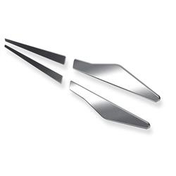 Listelli di protezione laterali in acciaio per Mazda 2 II Hatchback (5 porte) - (2008-2014) - Croni - X - argento (opaco)