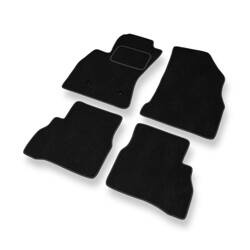 Tappetini auto in velluto per Fiat Doblo II (2010-2022) - tappeti auto nero - DGS Autodywan