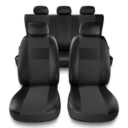 Coprisedili per Fiat Punto GRANDE, EVO, 2012 (2005-2018) - fodere sedili universali - set coprisedili auto - Auto-Dekor - Exclusive - E3