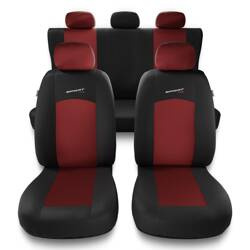 Coprisedili per Renault Talisman (2015-2023) - fodere sedili universali - set coprisedili auto - Auto-Dekor - Sport Line - rosso