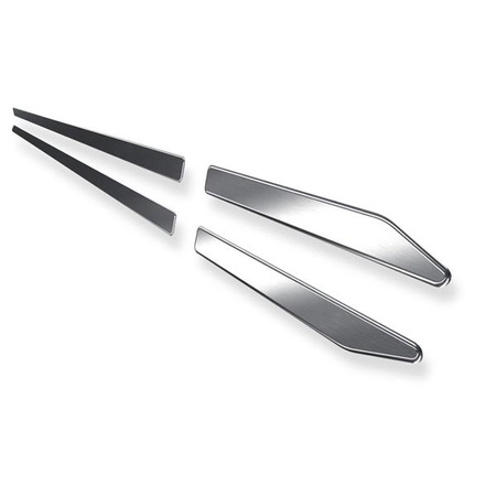 Listelli di protezione laterali in acciaio per Alfa Romeo 156 Berlina (4 porte) - (1997-2006) - Croni - W - argento (opaco)