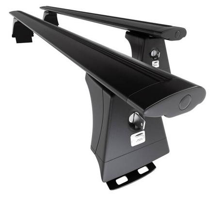 Barre portatutto in alluminio per Honda CR-V III SUV (2007-2011) - portapacchi auto colore nero - portabagagli barre da tetto - Amos - β-104 - Dynamic - con punti di fissaggio di serie