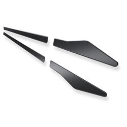 Listelli di protezione laterali in acciaio per Suzuki SX4 II S-Cross Crossover (5 porte) - (2013-2016) - Croni - V - nero (buccia d'arancia)