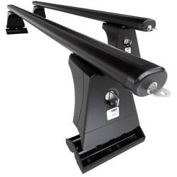 Barre portatutto in alluminio per BMW 1 E87 Hatchback (2004-2011) - portapacchi auto colore nero - portabagagli barre da tetto - Amos - β-103 - Aero - con punti di fissaggio di serie