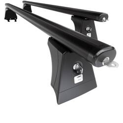 Barre portatutto in alluminio per Opel Vectra C Caravan (2003-2008) - portapacchi auto colore nero - portabagagli barre da tetto - Amos - β-102 - Aero - con punti di fissaggio di serie