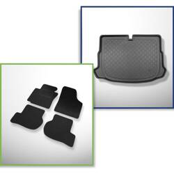 Set: tappetini in feltro + tappetino per bagagliaio per Volkswagen Scirocco III (06.2008-2014) 3 porte - Guardliner