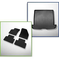 Set: tappetini in feltro + tappetino per bagagliaio per Volvo V50 I (2004-05.2012) 5 porte - Guardliner