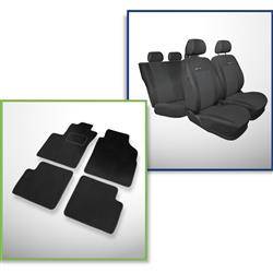 Coprisedili su misura per Fiat 500 Hatchback (2007-2020) - fodere sedili - set  coprisedili auto - Auto-Dekor - Elegance - P-1 P-1