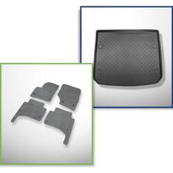 Set: tappetini in velluto + tappetino per bagagliaio per Volkswagen Touareg I (11.2002-2010) 5 porte - Guardliner