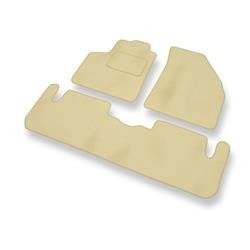 Tappetini auto in velluto per Chevrolet Rezzo (2004-2008) - tappeti auto beige - DGS Autodywan