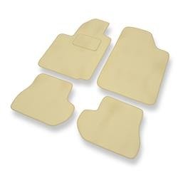 Tappetini auto in velluto per Citroen C2 (2003-2010) - tappeti auto beige - DGS Autodywan